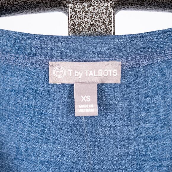 T by Talbots Jumpsuit Heathered Blue Women's Size XS Casual Lounge Cozy Comfort - Picture 6 of 6